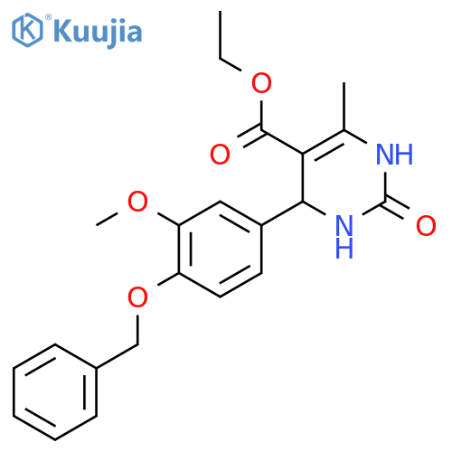 Ethyl 4-[4-(benzyloxy)-3-methoxyphenyl]-6-methyl-2-oxo-1,2,3,4-tetrahydropyrimidine-5-carboxylate structure