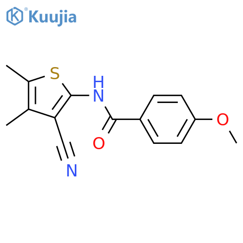 N-(3-cyano-4,5-dimethylthiophen-2-yl)-4-methoxybenzamide structure