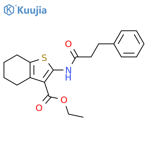 ethyl 2-(3-phenylpropanamido)-4,5,6,7-tetrahydro-1-benzothiophene-3-carboxylate structure