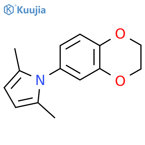 1-(2,3-dihydro-1,4-benzodioxin-6-yl)-2,5-dimethyl-1H-pyrrole structure