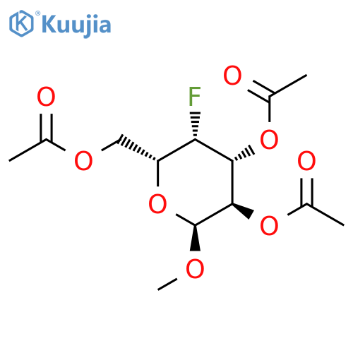 Methyl 2,3,6-Tri-O-acetyl-4-deoxy-4-fluoro-alpha-D-galactopyranoside structure