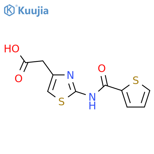 2-2-(thiophene-2-amido)-1,3-thiazol-4-ylacetic acid structure