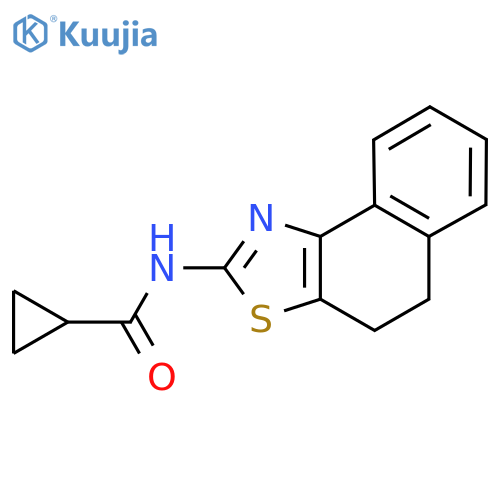N-{4H,5H-naphtho1,2-d1,3thiazol-2-yl}cyclopropanecarboxamide structure