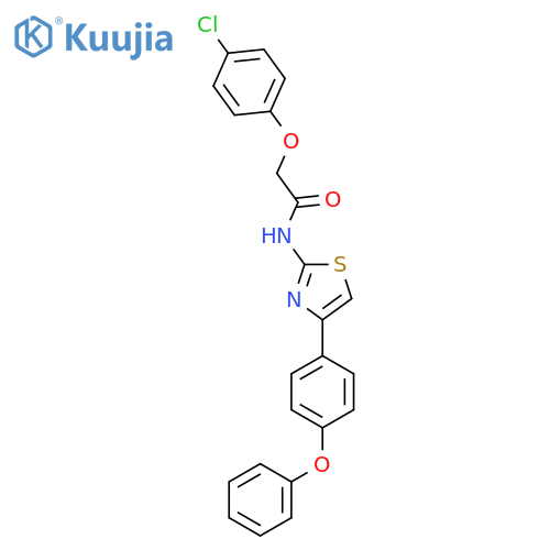 2-(4-chlorophenoxy)-N-[4-(4-phenoxyphenyl)-1,3-thiazol-2-yl]acetamide structure
