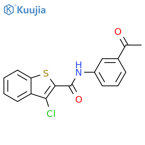 N-(3-acetylphenyl)-3-chloro-1-benzothiophene-2-carboxamide structure