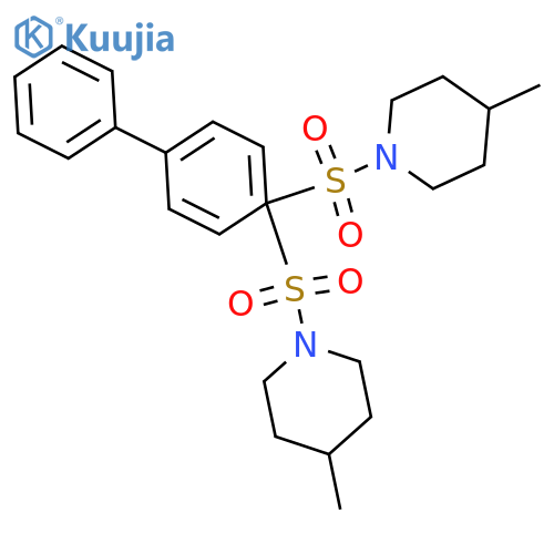 4-methyl-1-({4'-(4-methylpiperidin-1-yl)sulfonyl-1,1'-biphenyl-4-yl}sulfonyl)piperidine structure