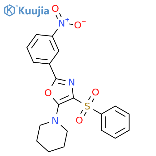 1-[4-Benzenesulfonyl-2-(3-nitrophenyl)oxazol-5-yl]piperidine structure