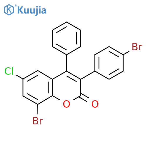 8-Bromo-3(4-Bromo Phenyl)-6-Chloro-4-Phenyl Coumarin structure