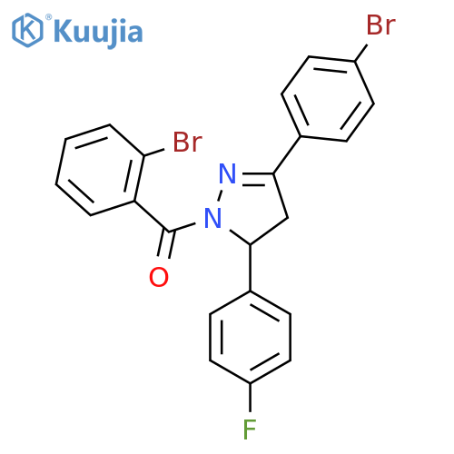 1-(2-bromobenzoyl)-3-(4-bromophenyl)-5-(4-fluorophenyl)-4,5-dihydro-1H-pyrazole structure