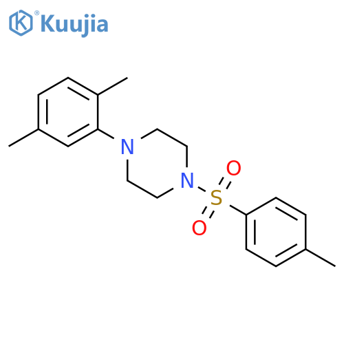 1-(2,5-dimethylphenyl)-4-(4-methylbenzenesulfonyl)piperazine structure