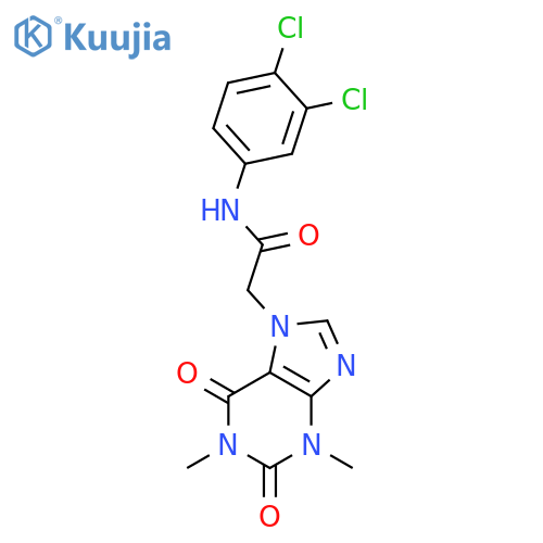 <br>N-(3,4-dichlorophenyl)-2-(1,3-dimethyl-2,6-dioxo-1,2,3,6-tetrahydro-7H-puri n-7-yl)acetamide structure