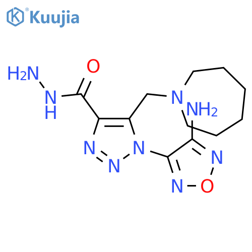1-(4-amino-1,2,5-oxadiazol-3-yl)-5-(azepan-1-ylmethyl)-1H-1,2,3-triazole-4-carbohydrazide structure