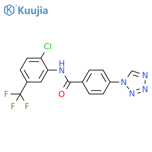 N-2-chloro-5-(trifluoromethyl)phenyl-4-(1H-1,2,3,4-tetrazol-1-yl)benzamide structure