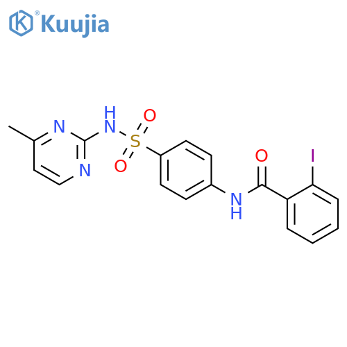2-iodo-N-{4-(4-methylpyrimidin-2-yl)sulfamoylphenyl}benzamide structure