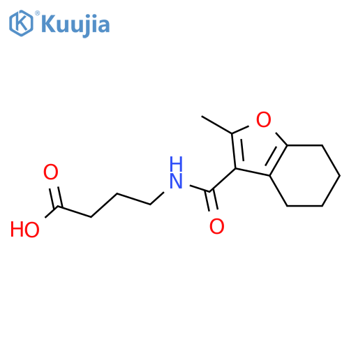 4-[(2-Methyl-4,5,6,7-tetrahydro-benzofuran-3-carbonyl)-amino]-butyric acid structure