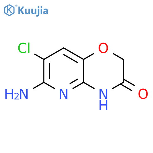 6-amino-7-chloro-2H,3H,4H-pyrido3,2-b1,4oxazin-3-one structure