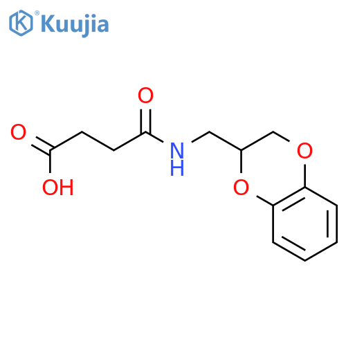 4-(2,3-Dihydro-1,4-benzodioxin-2-ylmethyl)amino-4-oxobutanoic Acid structure