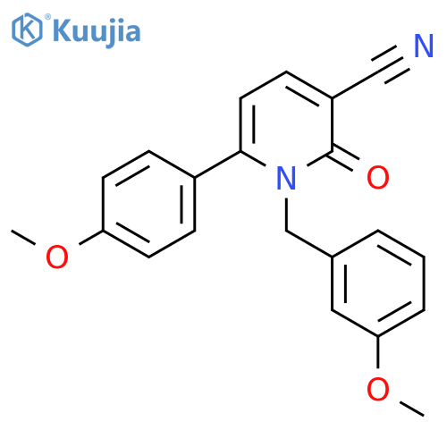 1-(3-METHOXYBENZYL)-6-(4-METHOXYPHENYL)-2-OXO-1,2-DIHYDRO-3-PYRIDINECARBONITRILE structure
