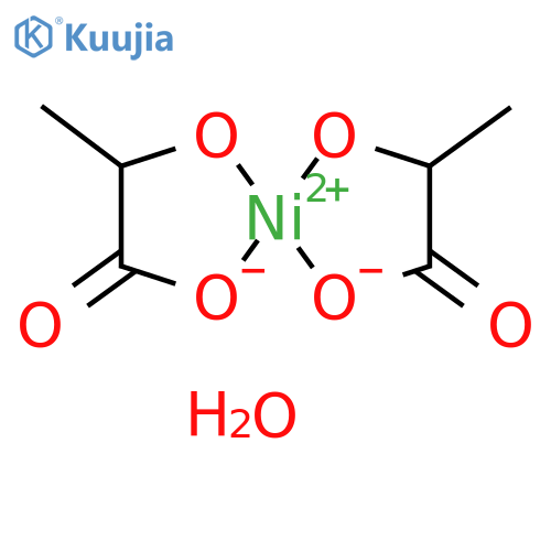 Nickel, bis[2-(hydroxy-κO)propanoato-κO]-, tetrahydrogen (9CI) structure