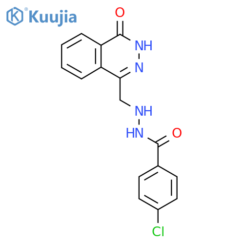 4-chloro-N'-[(4-oxo-3,4-dihydro-1-phthalazinyl)methyl]benzenecarbohydrazide structure