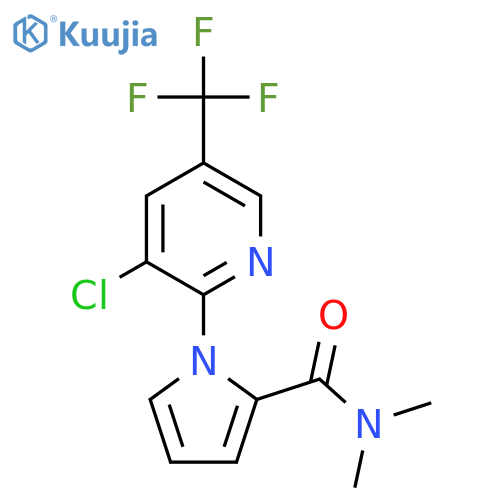 1-[3-Chloro-5-(trifluoromethyl)-2-pyridinyl]-N,N-dimethyl-1H-pyrrole-2-carboxamide structure