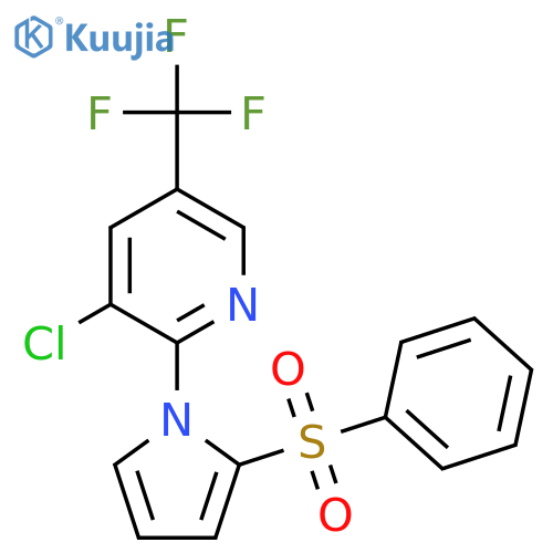 3-chloro-2-[2-(phenylsulfonyl)-1H-pyrrol-1-yl]-5-(trifluoromethyl)pyridine structure