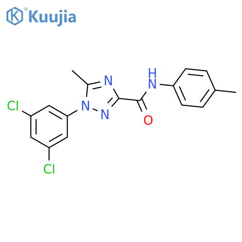 1H-1,2,4-Triazole-3-carboxamide, 1-(3,5-dichlorophenyl)-5-methyl-N-(4-methylphenyl)- structure