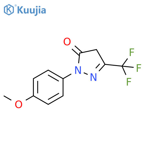 1-(4-methoxyphenyl)-3-(trifluoromethyl)-4,5-dihydro-1H-pyrazol-5-one structure