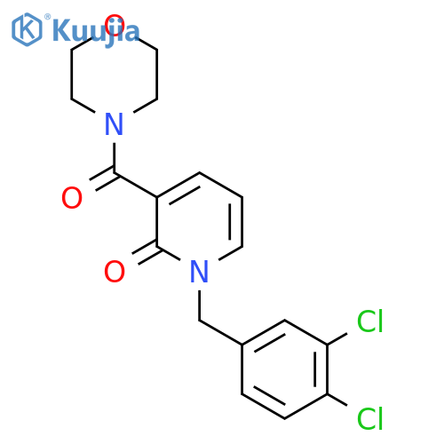 1-(3,4-dichlorobenzyl)-3-(morpholinocarbonyl)-2(1H)-pyridinone structure