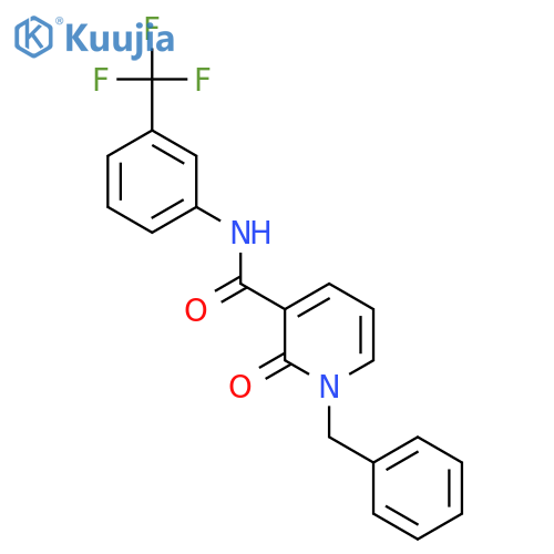 1-Benzyl-2-oxo-N-[3-(trifluoromethyl)phenyl]-1,2-dihydropyridine-3-carboxamide structure