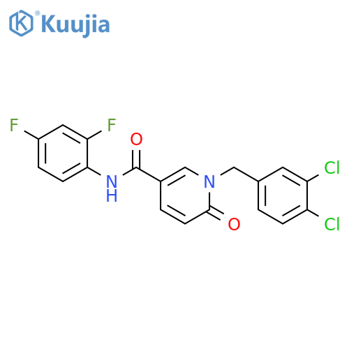 1-(3,4-DICHLOROBENZYL)-N-(2,4-DIFLUOROPHENYL)-6-OXO-1,6-DIHYDRO-3-PYRIDINECARBOXAMIDE structure