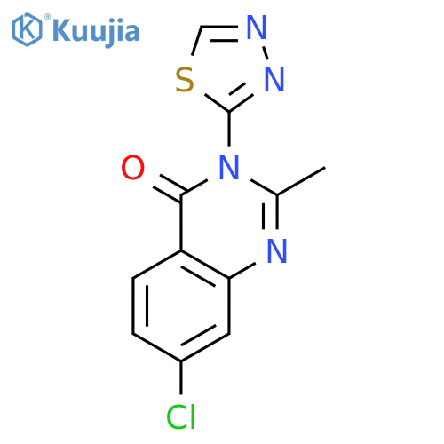 4(3H)-Quinazolinone, 7-chloro-2-methyl-3-(1,3,4-thiadiazol-2-yl)- structure