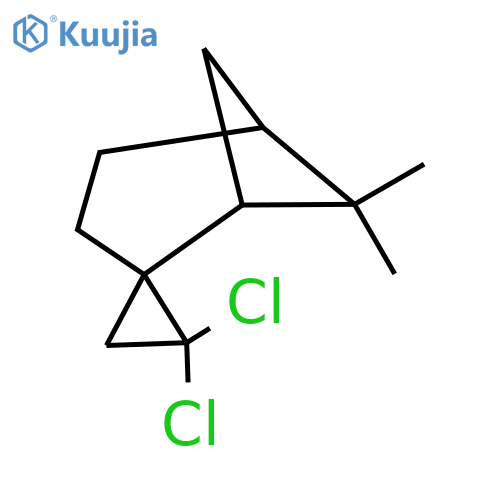 2',2'-Dichloro-6,6-dimethylspiro[bicyclo[3.1.1]heptane-2,1'-cyclopropane] structure