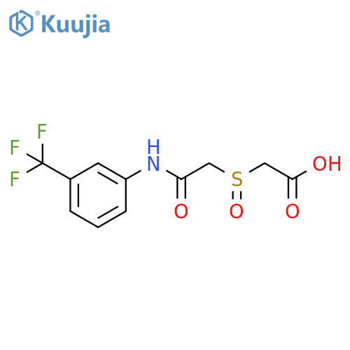 2-({2-Oxo-2-[3-(trifluoromethyl)anilino]ethyl}sulfinyl)acetic acid structure