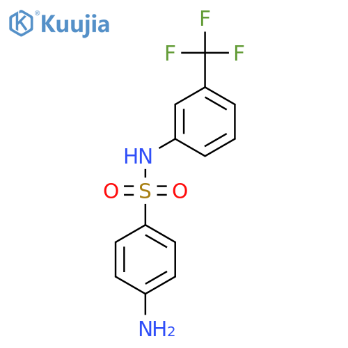 4-amino-N-3-(trifluoromethyl)phenylbenzene-1-sulfonamide structure