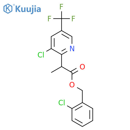 (2-Chlorophenyl)methyl 2-[3-chloro-5-(trifluoromethyl)pyridin-2-yl]propanoate structure