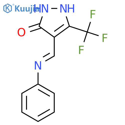 4-(anilinomethylene)-5-(trifluoromethyl)-2,4-dihydro-3H-pyrazol-3-one structure