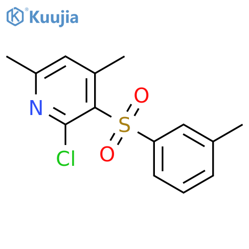 Pyridine, 2-chloro-4,6-dimethyl-3-[(3-methylphenyl)sulfonyl]- structure
