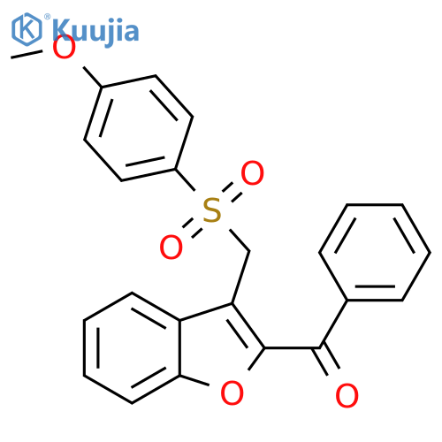 (3-([(4-METHOXYPHENYL)SULFONYL]METHYL)-1-BENZOFURAN-2-YL)(PHENYL)METHANONE structure