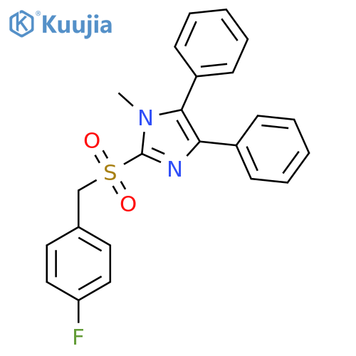 4-Fluorobenzyl 1-methyl-4,5-diphenyl-1H-imidazol-2-yl sulfone structure