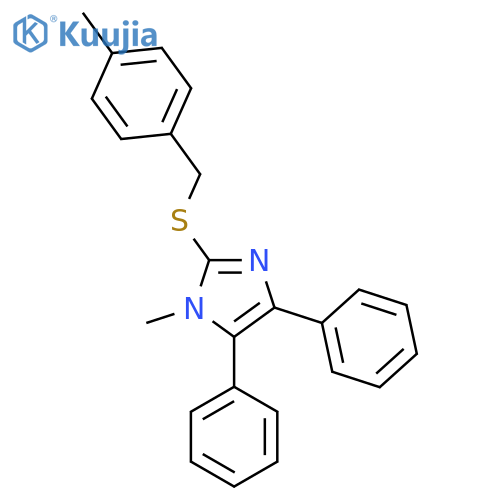 1-methyl-2-[(4-methylbenzyl)sulfanyl]-4,5-diphenyl-1H-imidazole structure