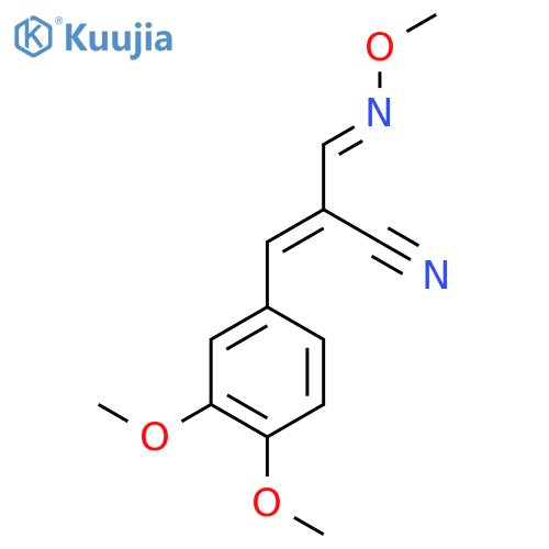 (2Z)-3-(3,4-dimethoxyphenyl)-2-[(1E)-(methoxyimino)methyl]prop-2-enenitrile structure