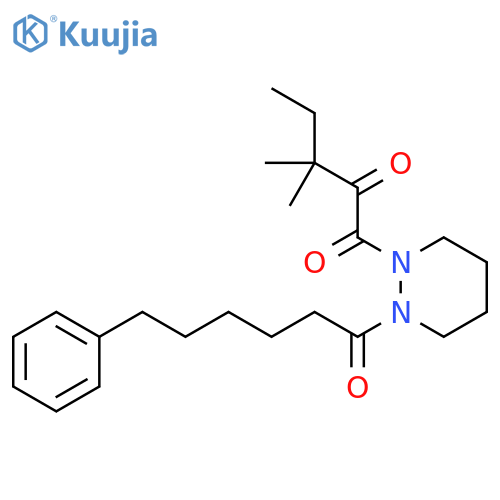 Pyridazine,1-(3,3-dimethyl-1,2-dioxopentyl)hexahydro-2-(1-oxo-6-phenylhexyl)- structure