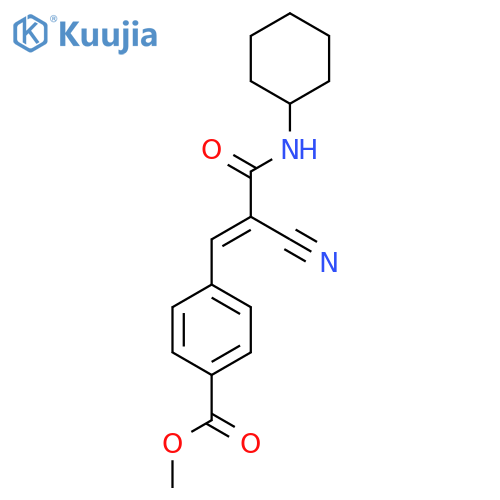Methyl 4-[2-cyano-2-(cyclohexylcarbamoyl)eth-1-en-1-yl]benzoate structure