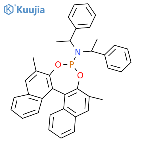 (11bR)-2,6-Dimethyl-N,N-bis(1-phenylethyl)dinaphtho[2,1-d:1',2'-f][1,3,2]dioxaphosphepin-4-amine structure