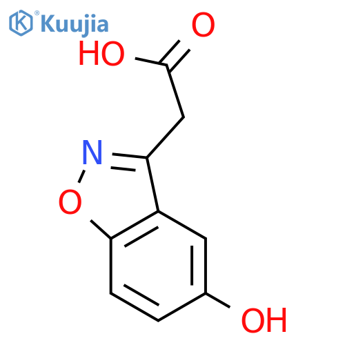 2-(5-hydroxybenzodisoxazol-3-yl)acetic acid structure