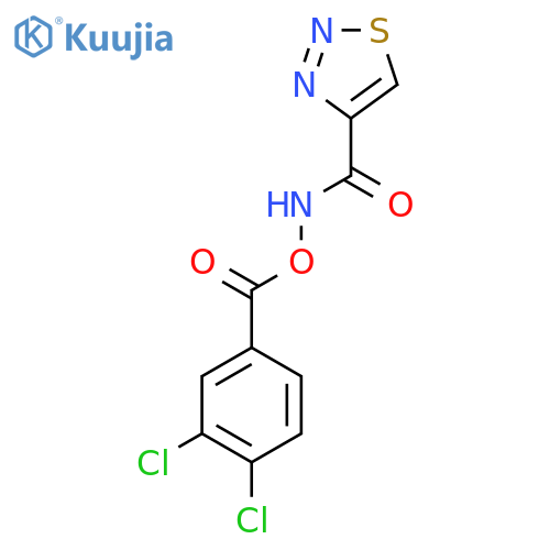 N-[(3,4-dichlorobenzoyl)oxy]-1,2,3-thiadiazole-4-carboxamide structure