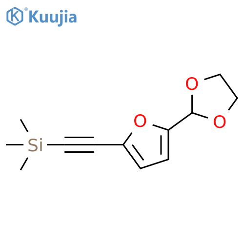 (5-[1,3]Dioxolan-2-yl-furan-2-ylethynyl)-trimethyl-silane structure