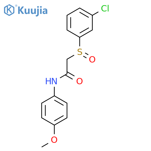 2-[(3-Chlorophenyl)sulfinyl]-N-(4-methoxyphenyl)acetamide structure