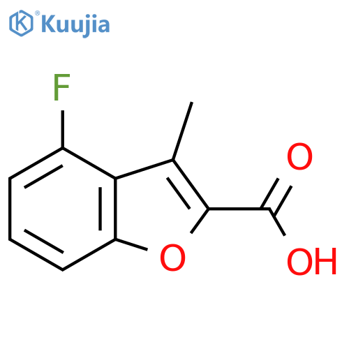 4-Fluoro-3-methyl-1-benzofuran-2-carboxylic acid structure